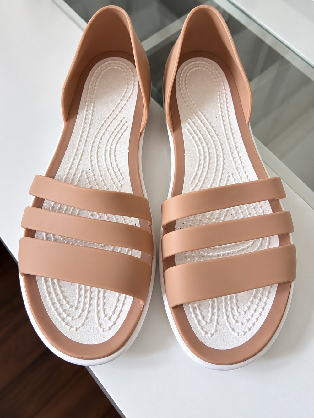 Brand New Nude Blush Strappy Sandals – Size 37
